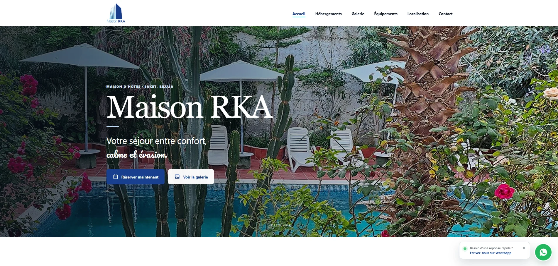 Maison RKA website homepage